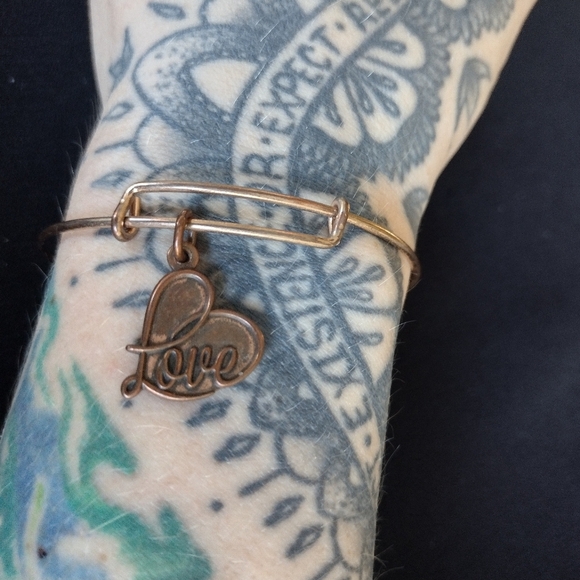 Alex and Ani Rose Gold Heart Charm Bracelet - Picture 3 of 6